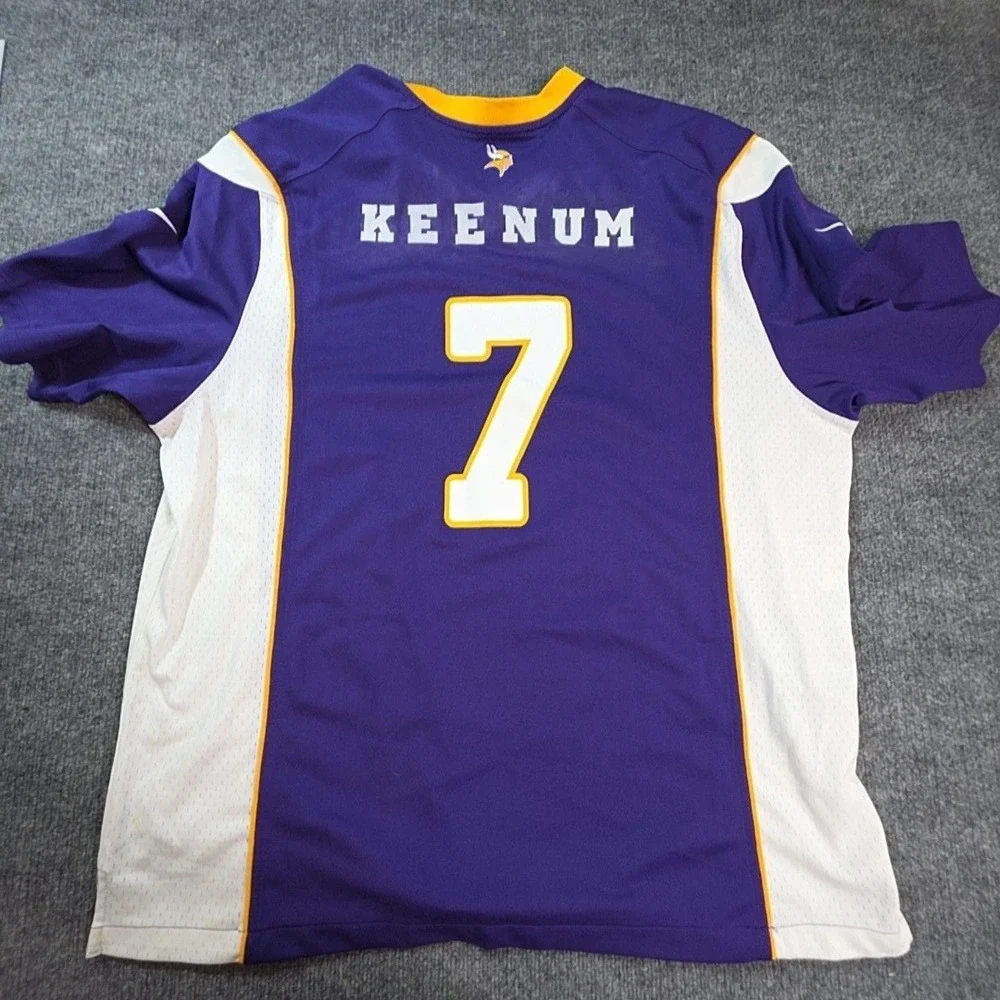 Minnesota Vikings Jersey Mens 2XL Purple NFL Football Case Keenum Nike On Field